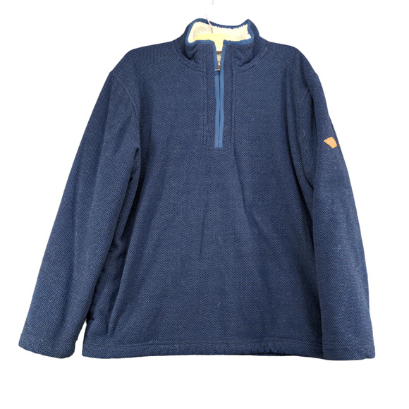 Orvis Classic Collection Men's 1/4 Zip Fleece Lined Pullover Blue Medium - Picture 1 of 13
